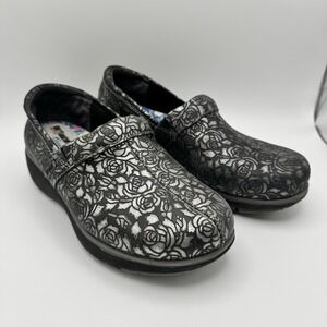 Grey's Anatomy Shoes Women's‎ Size 7M Black Rose Softwalk Slip Resistant Nursing